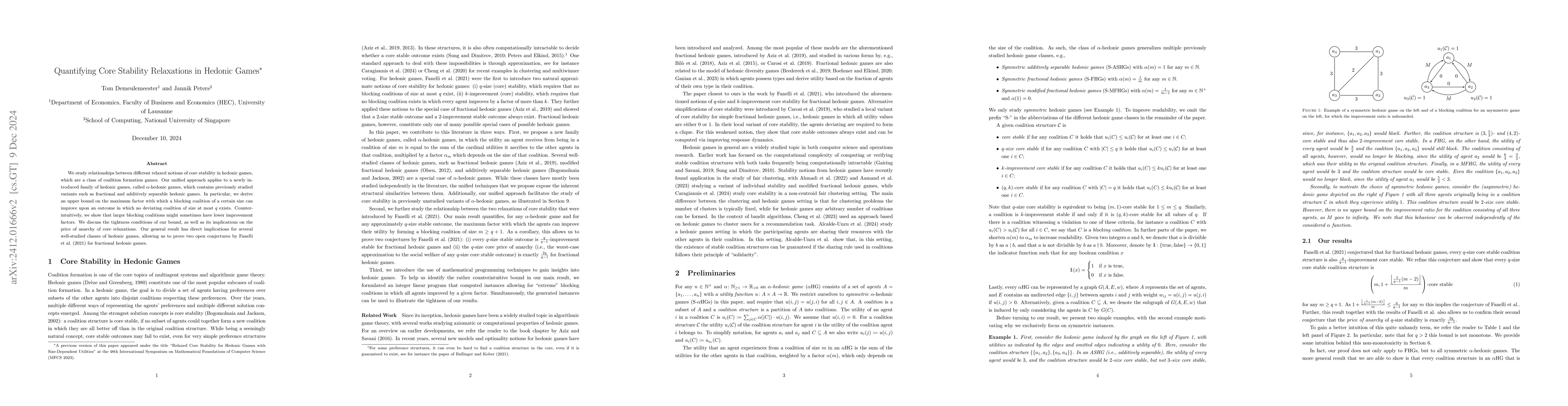 Thumbnail for Quantifying Core Stability Relaxations in Hedonic Games