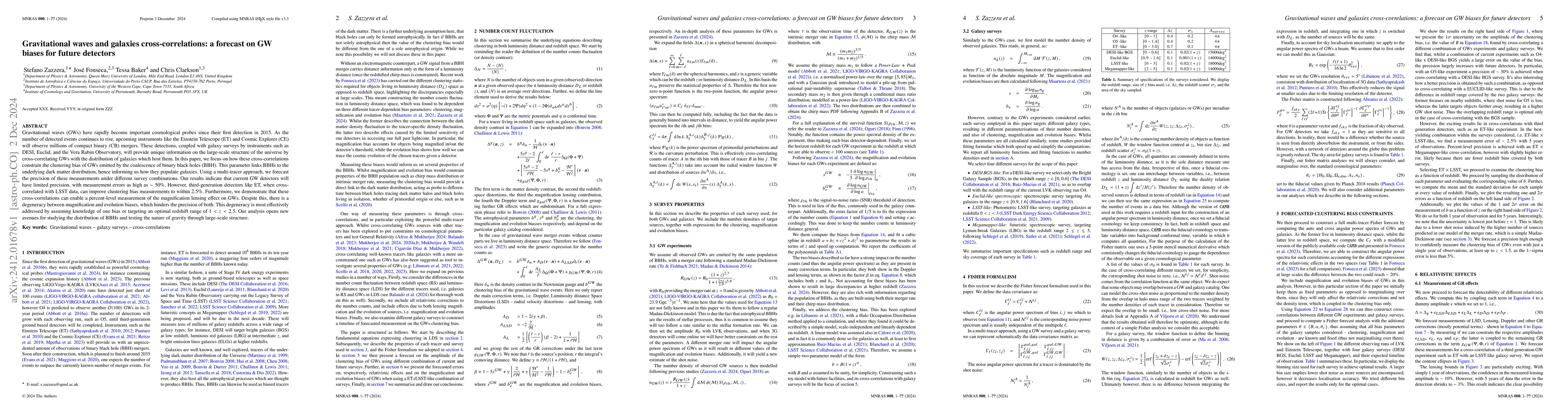 Thumbnail for Gravitational waves and galaxies cross-correlations: a forecast on GW
  biases for future detectors