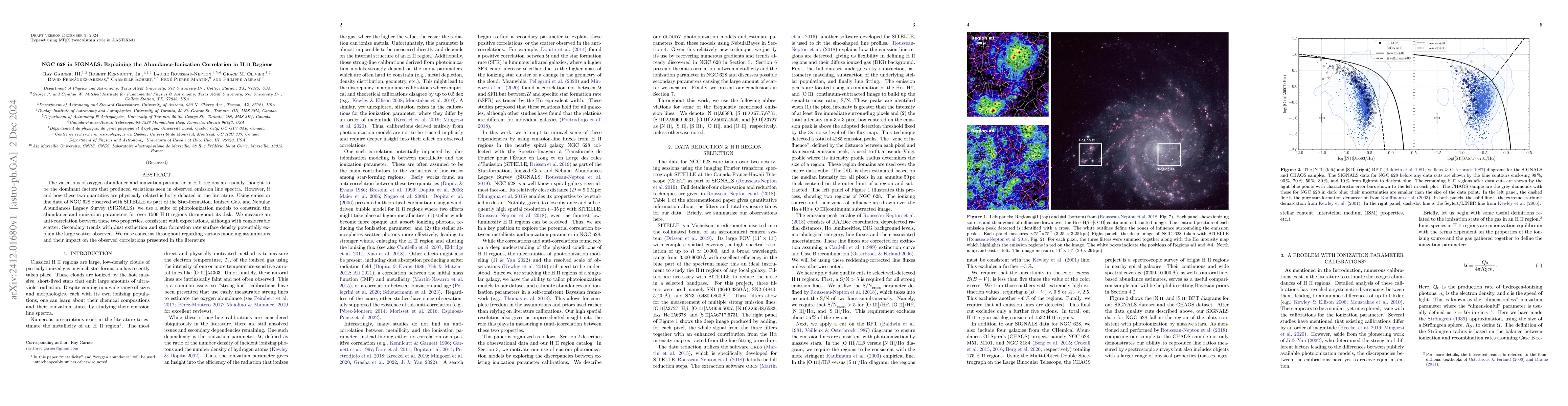 Thumbnail for NGC 628 in SIGNALS: Explaining the Abundance-Ionization Correlation in
  HII Regions