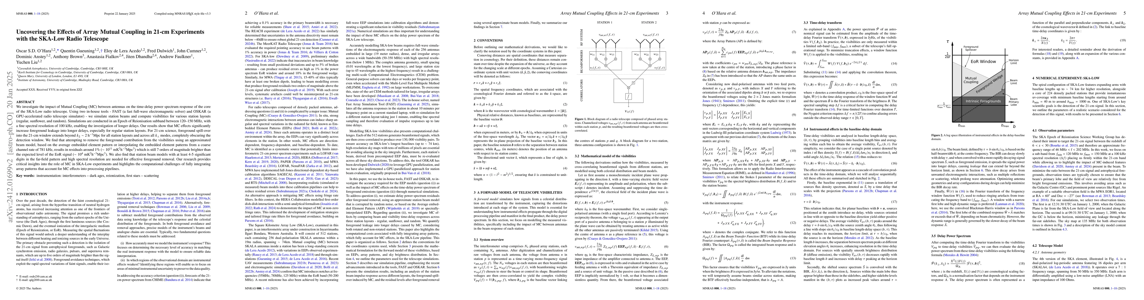 Thumbnail for Uncovering the Effects of Array Mutual Coupling in 21-cm Experiments
  with the SKA-Low Radio Telescope