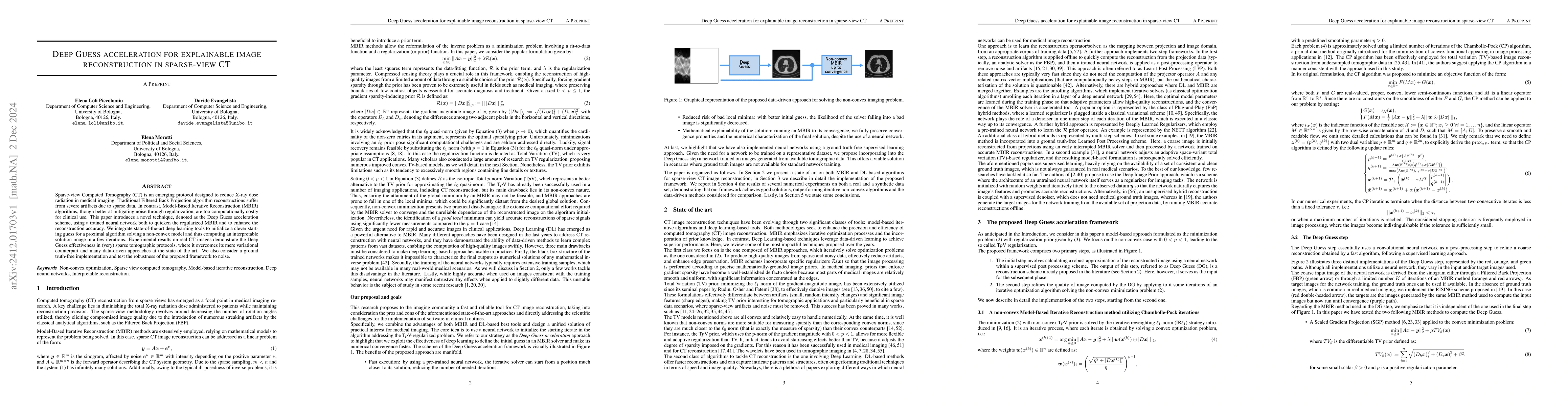 Thumbnail for Deep Guess acceleration for explainable image reconstruction in
  sparse-view CT