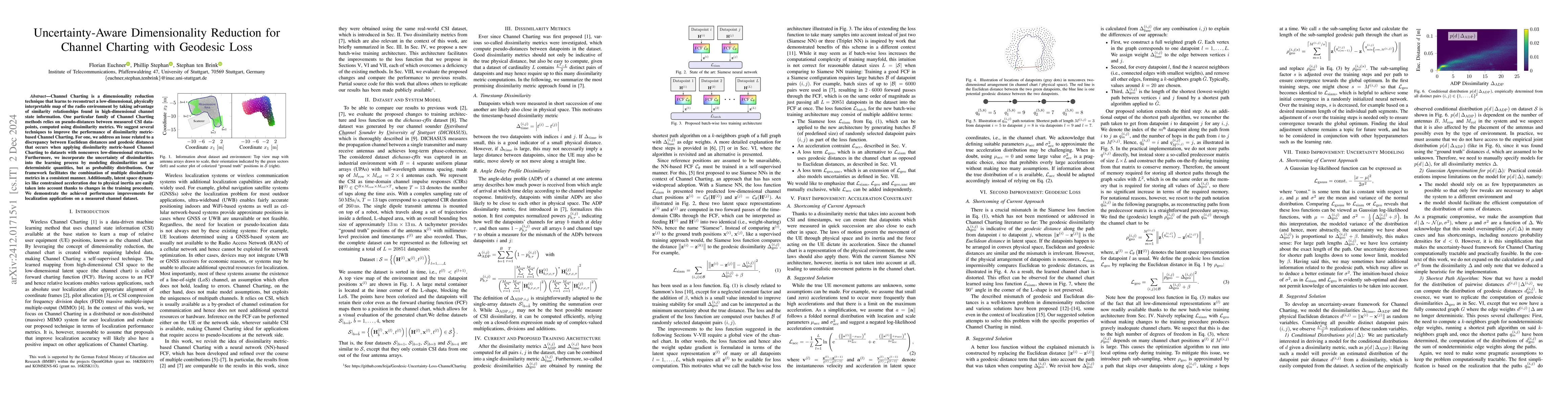 Thumbnail for Uncertainty-Aware Dimensionality Reduction for Channel Charting with
  Geodesic Loss