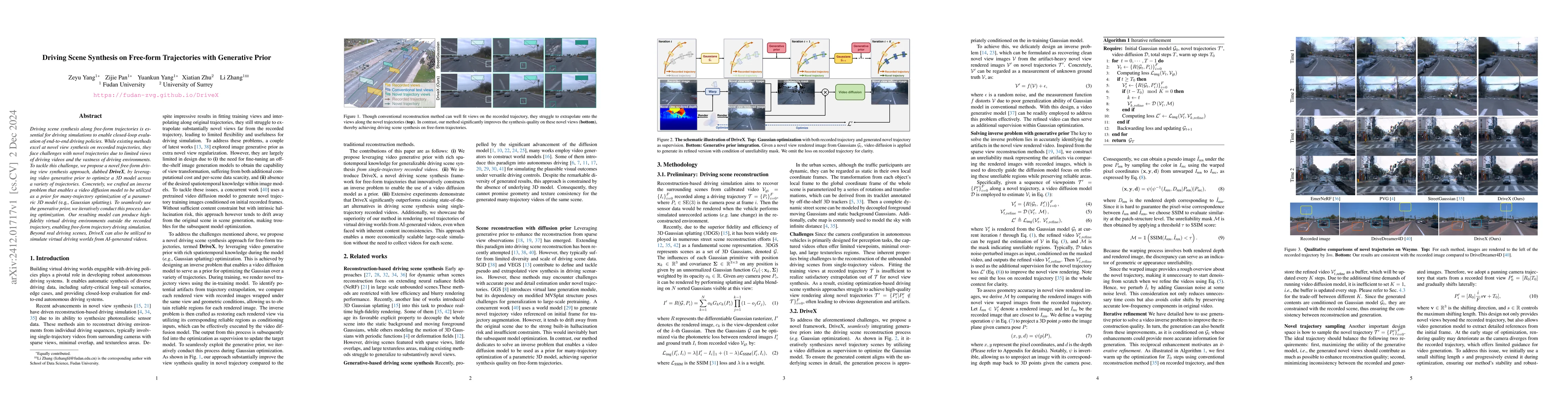 Thumbnail for Driving Scene Synthesis on Free-form Trajectories with Generative Prior