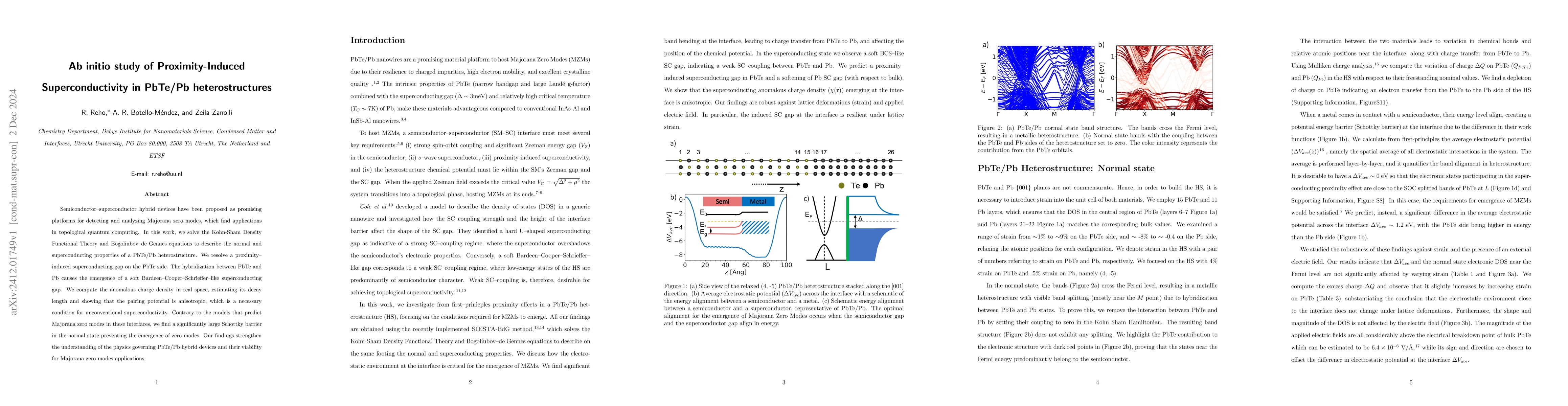 Thumbnail for Ab initio study of Proximity-Induced Superconductivity in PbTe/Pb
  heterostructures