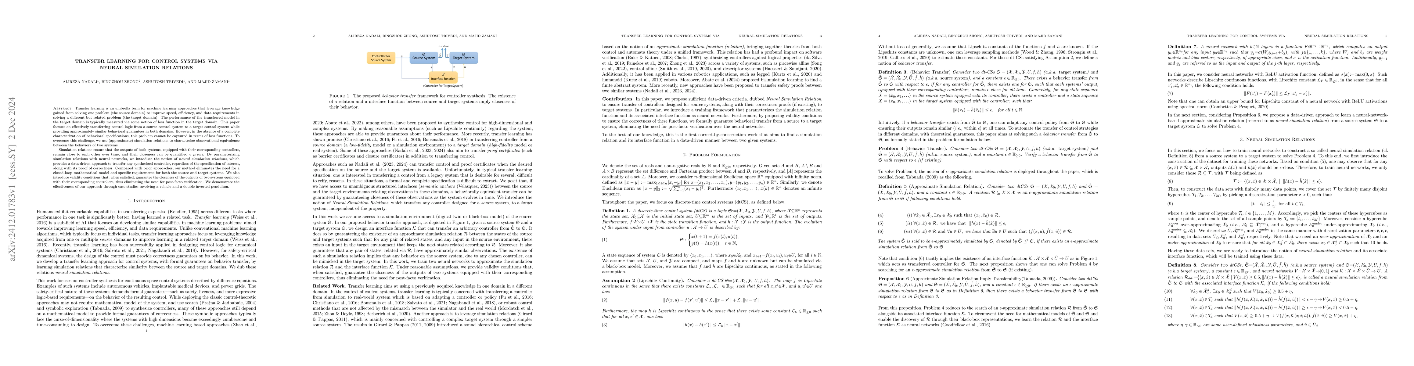 Thumbnail for Transfer Learning for Control Systems via Neural Simulation Relations