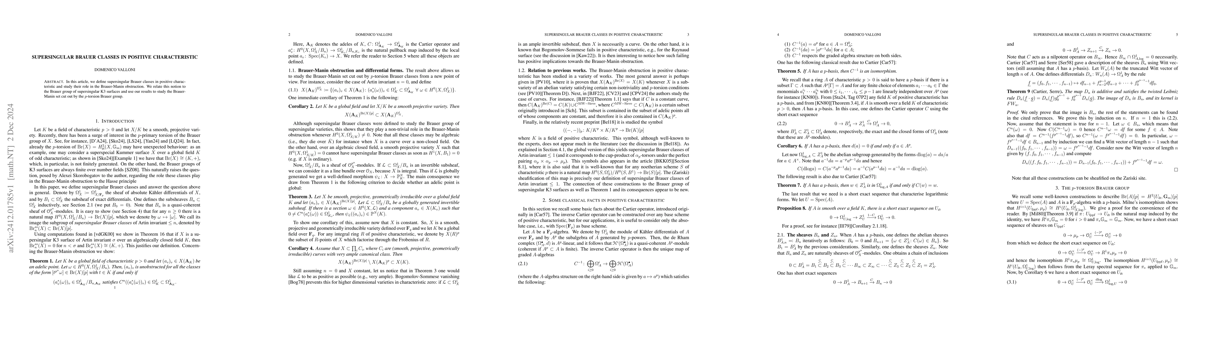 Thumbnail for Supersingular Brauer Classes in positive characteristic