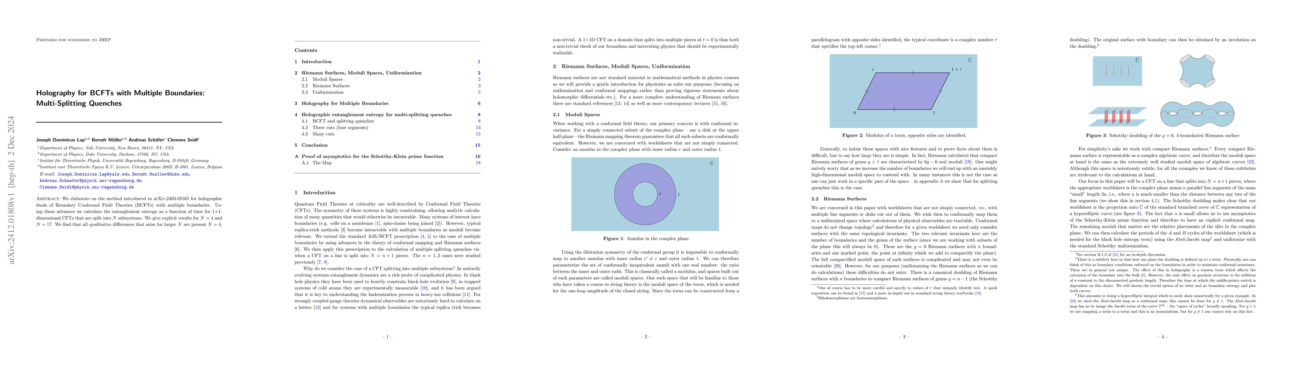 Thumbnail for Holography for BCFTs with Multiple Boundaries: Multi-Splitting Quenches