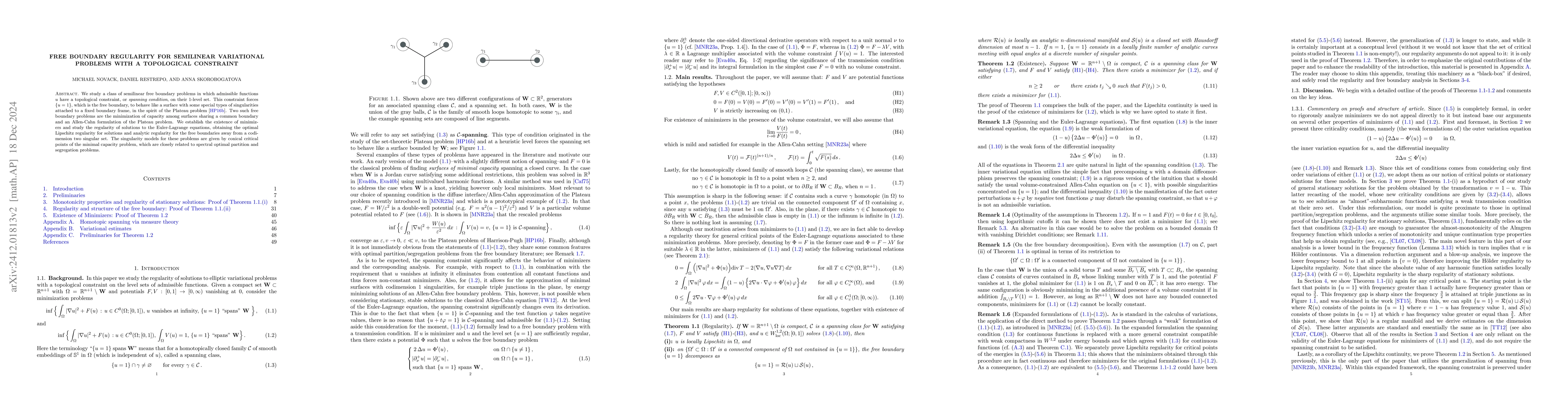 Thumbnail for Free boundary regularity for semilinear variational problems with a
  topological constraint