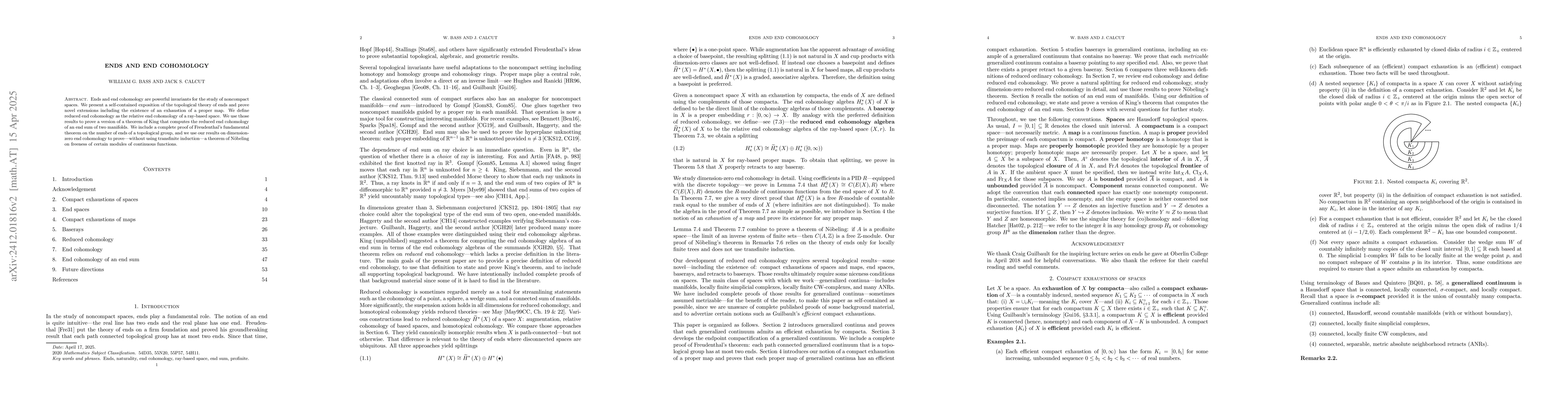 Thumbnail for Ends and end cohomology