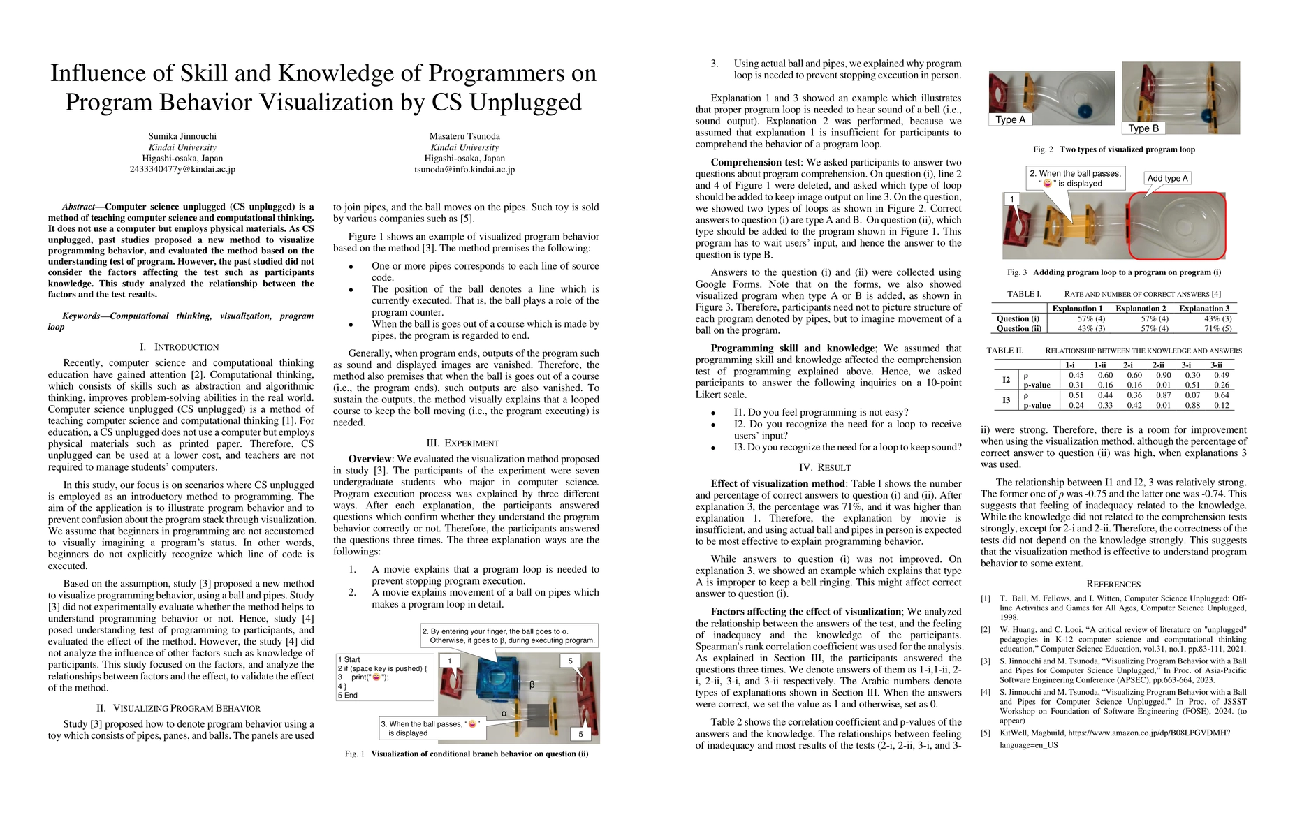 Thumbnail for Influence of Skill and Knowledge of Programmers on Program Behavior
  Visualization by CS Unplugged
