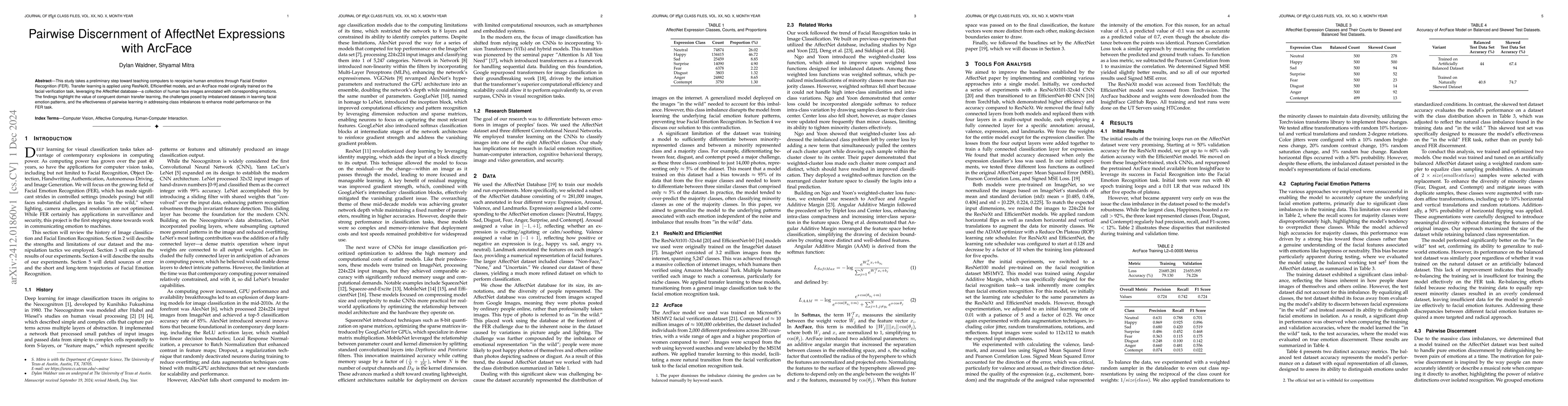 Thumbnail for Pairwise Discernment of AffectNet Expressions with ArcFace
