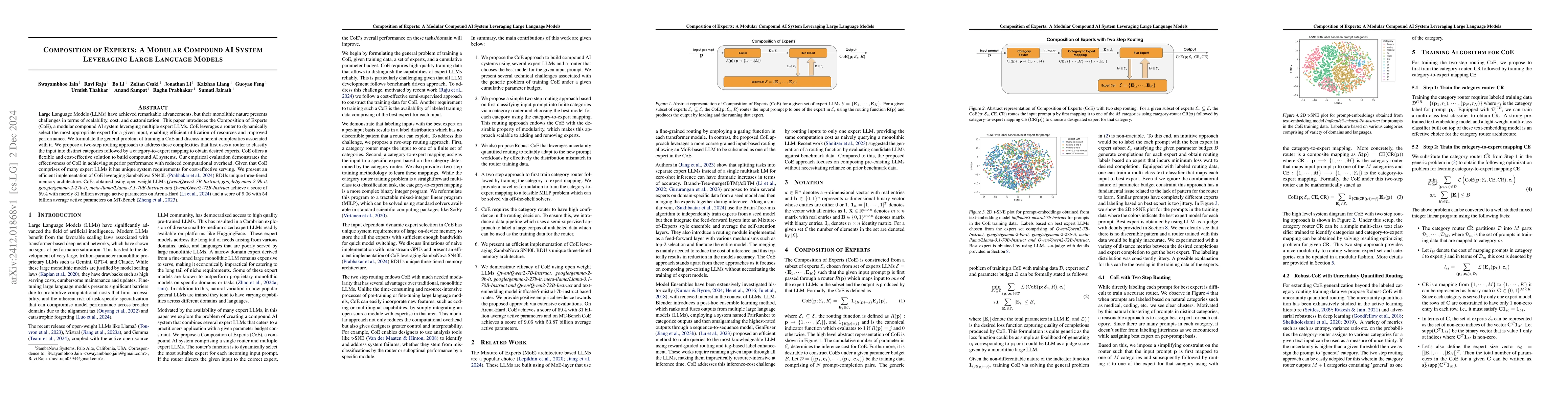 Thumbnail for Composition of Experts: A Modular Compound AI System Leveraging Large
  Language Models