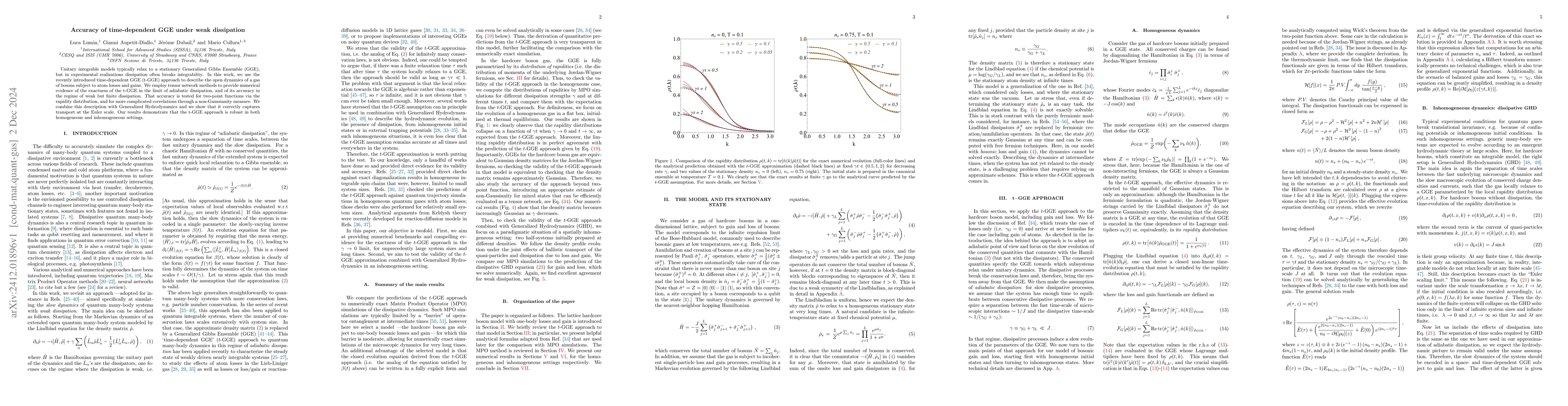 Thumbnail for Accuracy of time-dependent GGE under weak dissipation