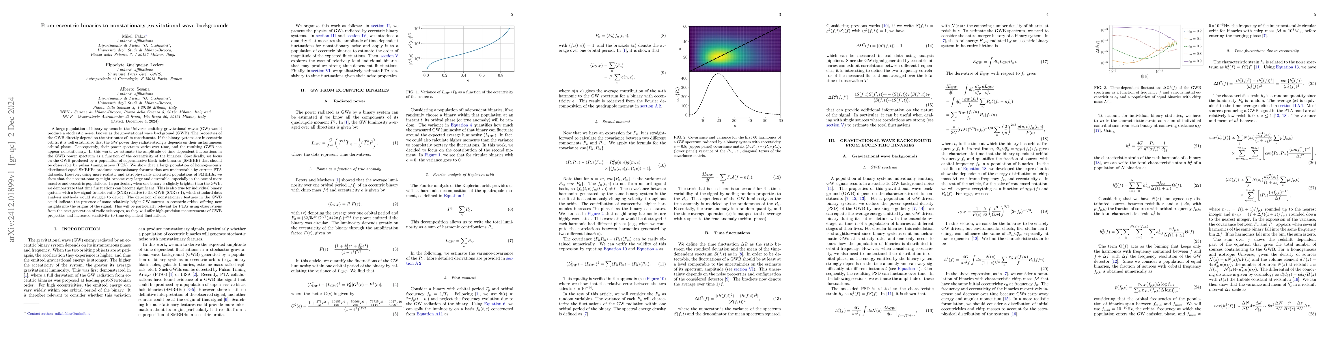 Thumbnail for From eccentric binaries to nonstationary gravitational wave backgrounds