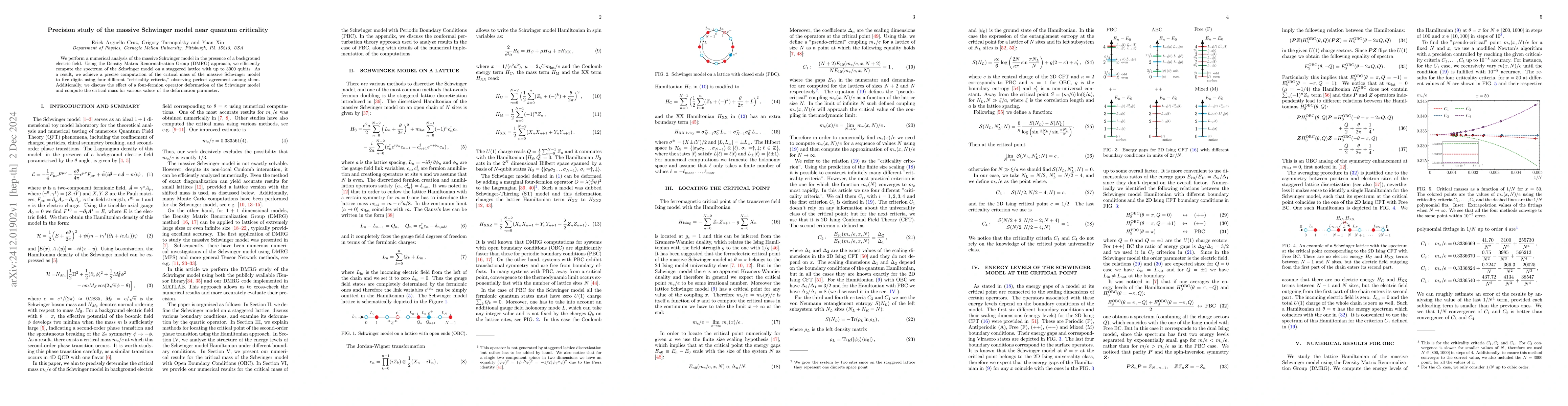 Thumbnail for Precision study of the massive Schwinger model near quantum criticality