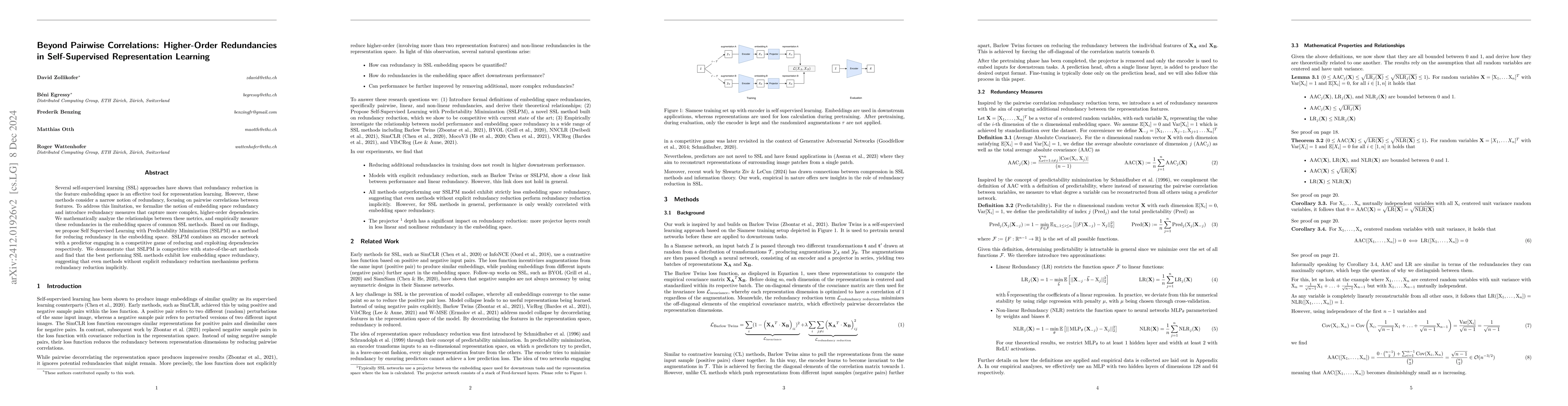 Thumbnail for Beyond Pairwise Correlations: Higher-Order Redundancies in
  Self-Supervised Representation Learning