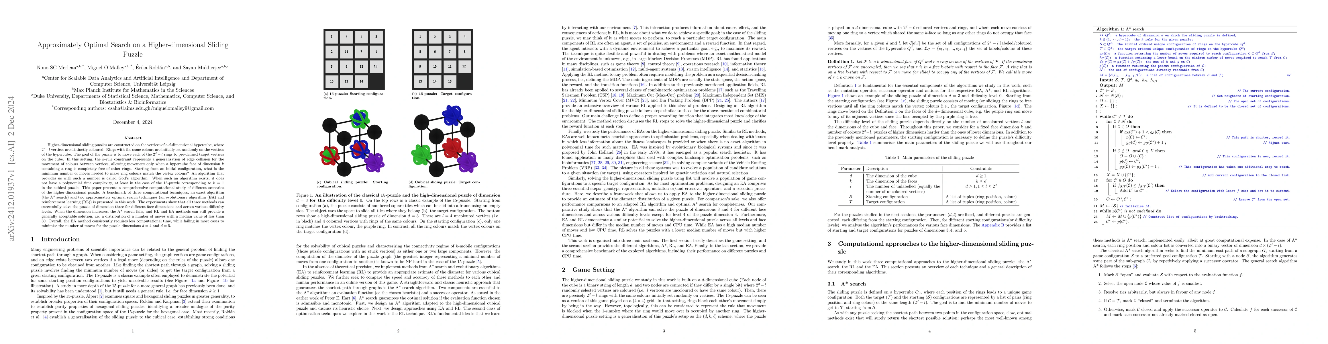 Thumbnail for Approximately Optimal Search on a Higher-dimensional Sliding Puzzle