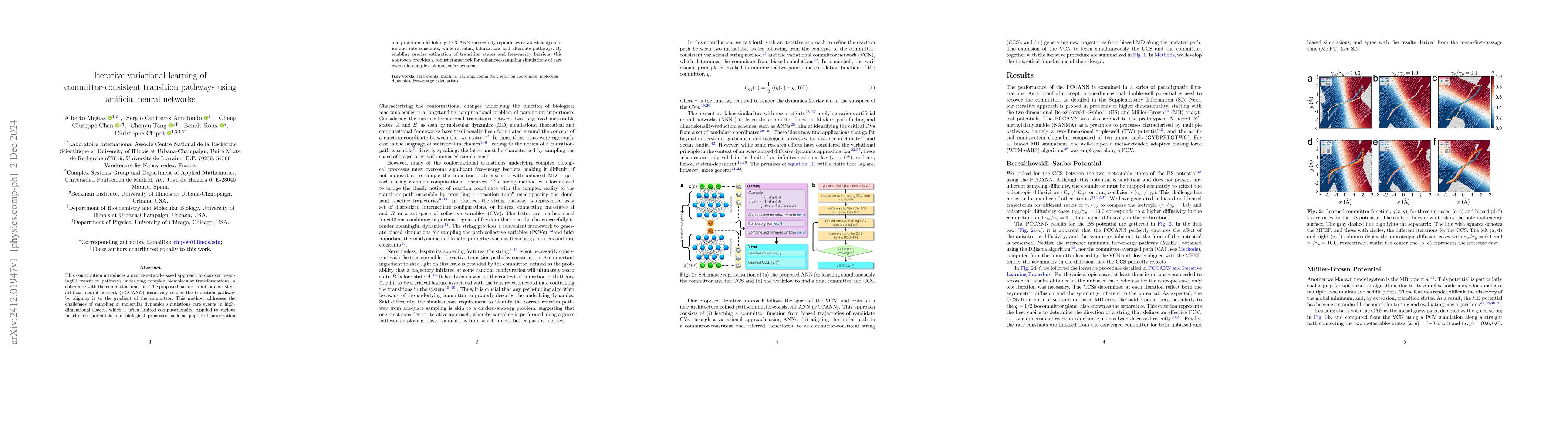 Thumbnail for Iterative variational learning of committor-consistent transition
  pathways using artificial neural networks