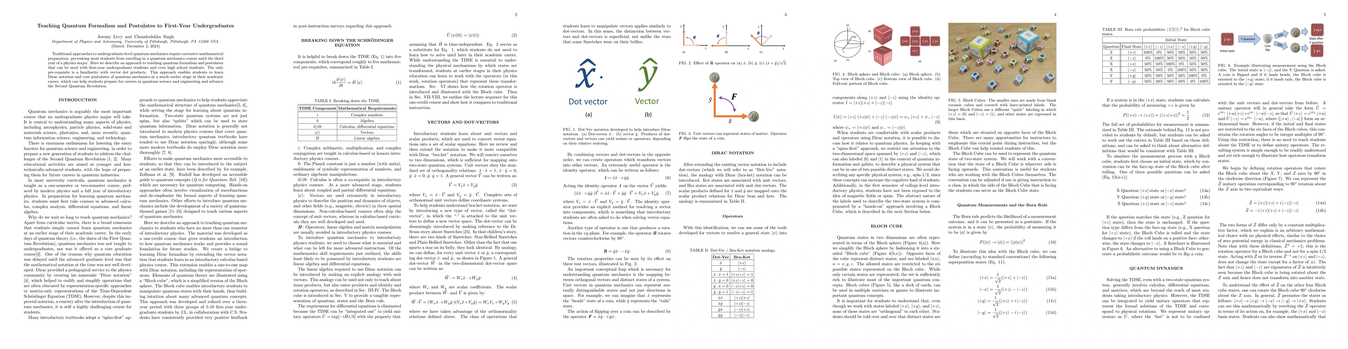 Thumbnail for Teaching Quantum Formalism and Postulates to First-Year Undergraduates