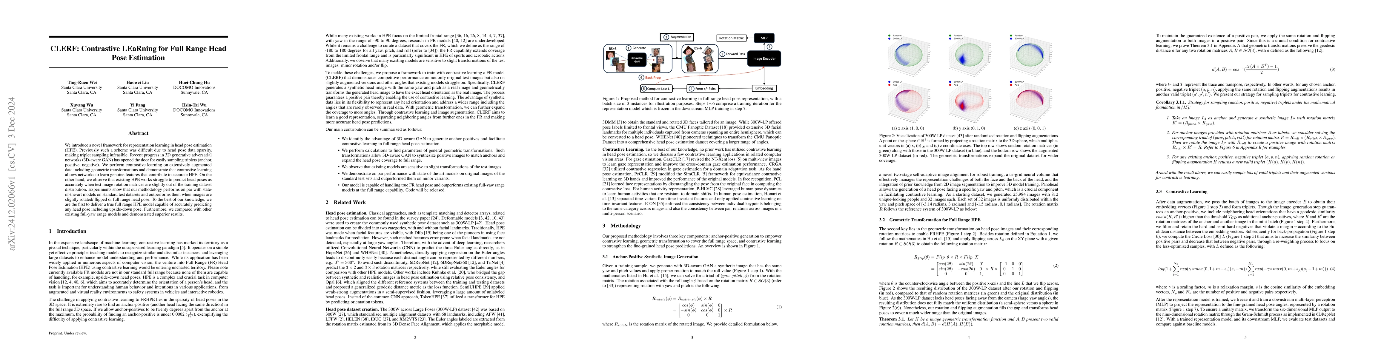 Thumbnail for CLERF: Contrastive LEaRning for Full Range Head Pose Estimation