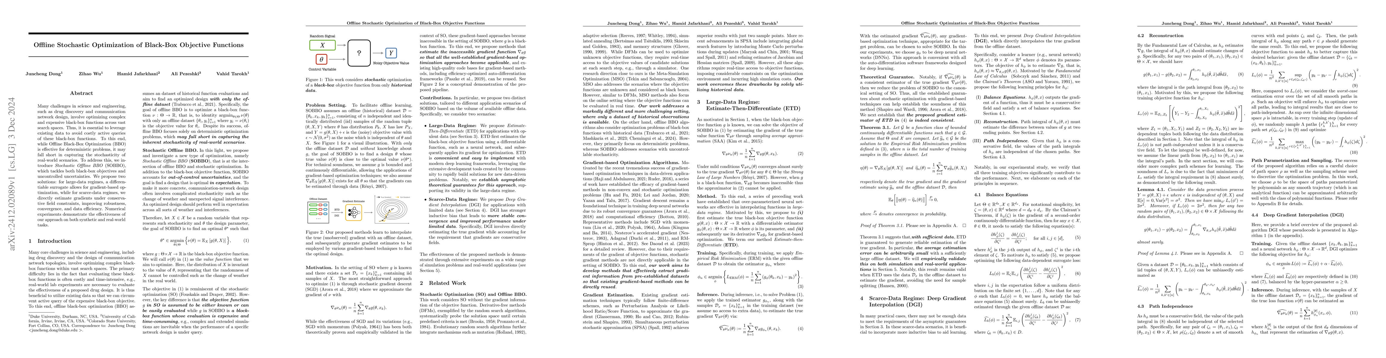 Thumbnail for Offline Stochastic Optimization of Black-Box Objective Functions