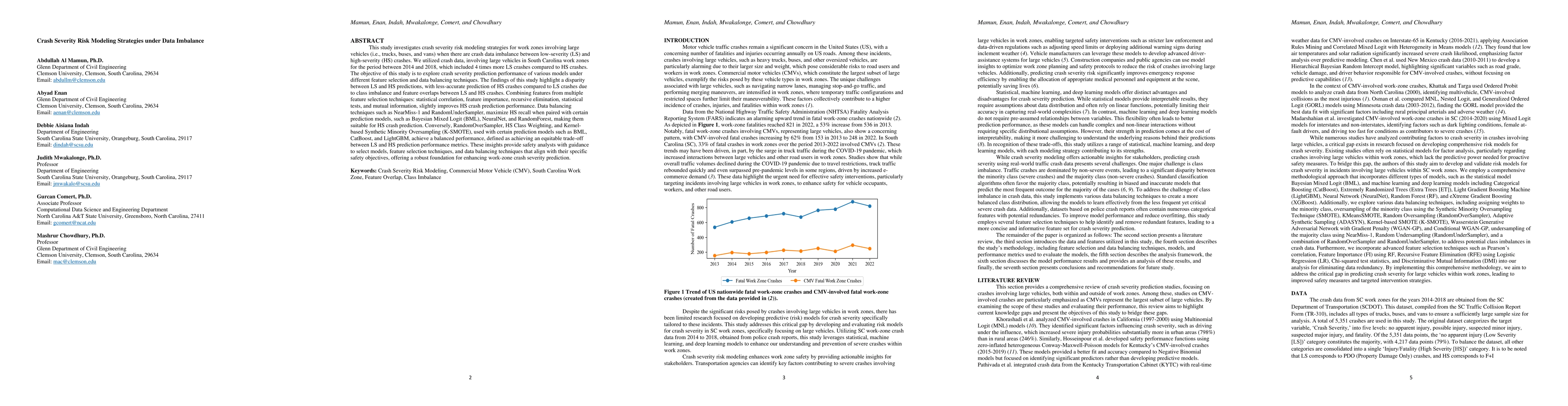 Thumbnail for Crash Severity Risk Modeling Strategies under Data Imbalance