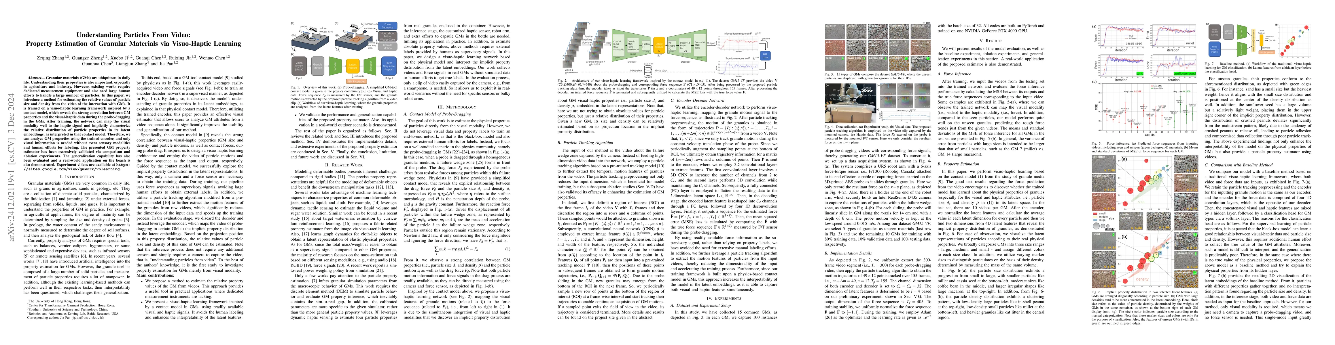 Thumbnail for Understanding Particles From Video: Property Estimation of Granular
  Materials via Visuo-Haptic Learning