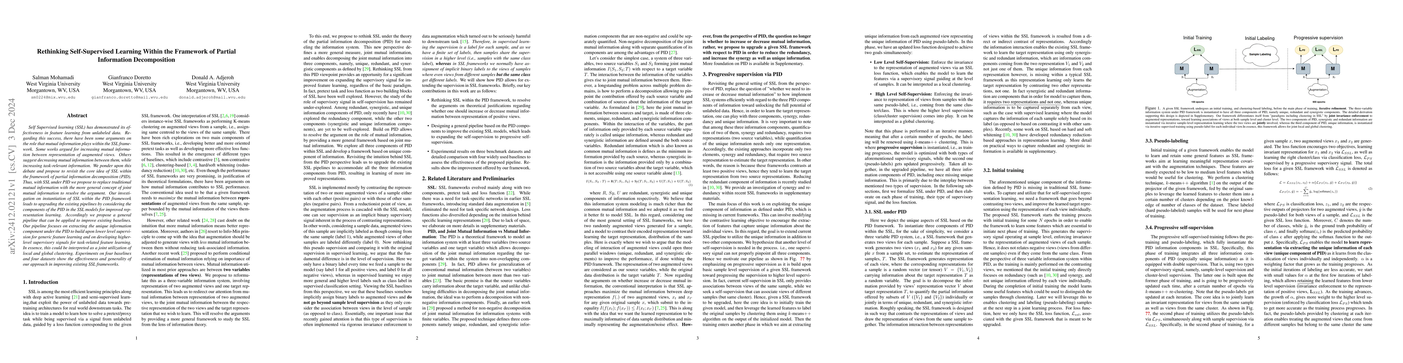 Thumbnail for Rethinking Self-Supervised Learning Within the Framework of Partial
  Information Decomposition