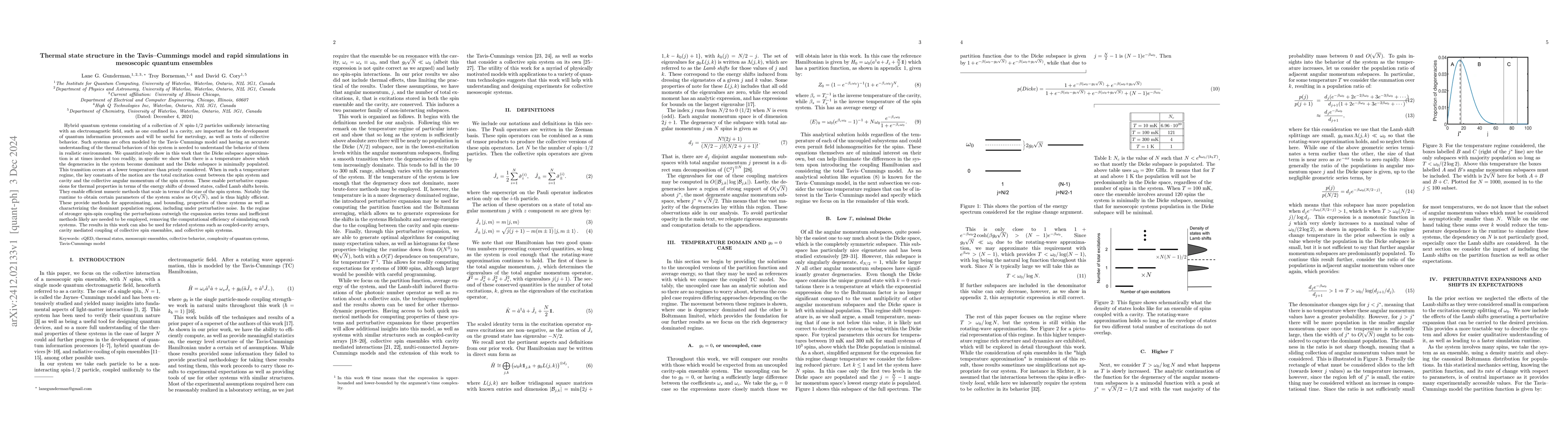 Thumbnail for Thermal state structure in the Tavis--Cummings model and rapid
  simulations in mesoscopic quantum ensembles