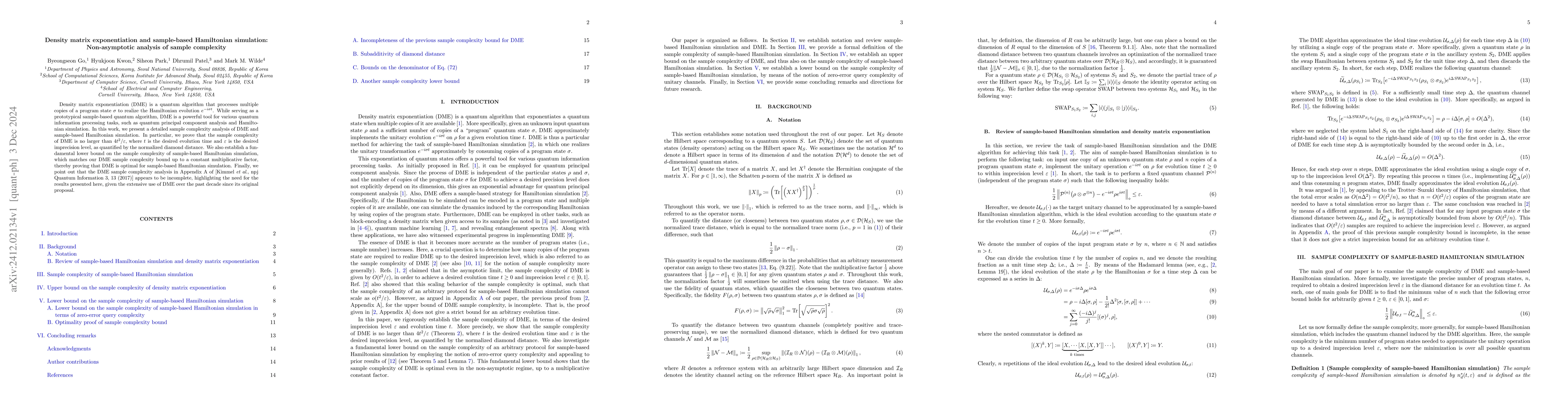 Thumbnail for Density matrix exponentiation and sample-based Hamiltonian simulation:
  Non-asymptotic analysis of sample complexity