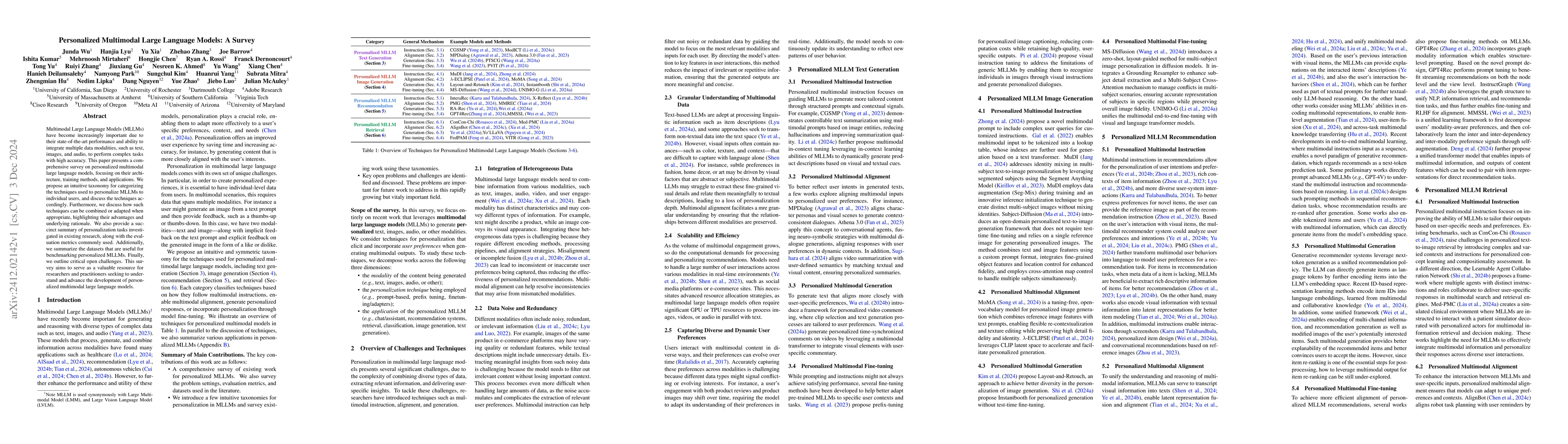 Thumbnail for Personalized Multimodal Large Language Models: A Survey
