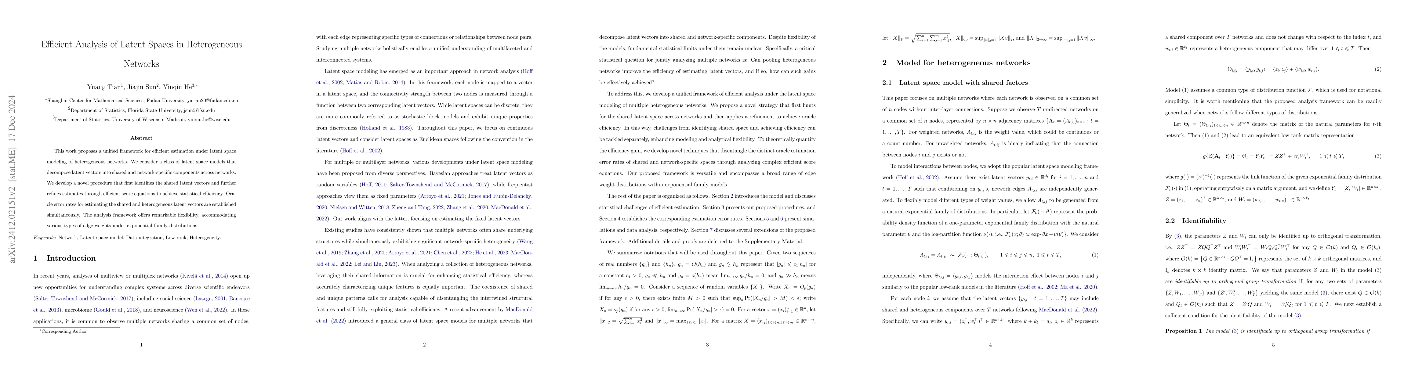 Thumbnail for Efficient Analysis of Latent Spaces in Heterogeneous Networks