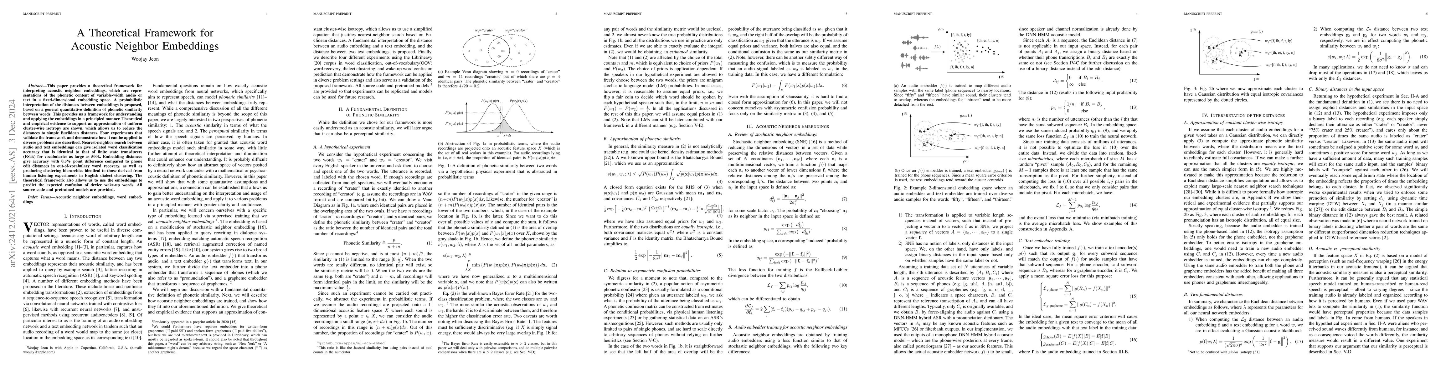 Thumbnail for A Theoretical Framework for Acoustic Neighbor Embeddings