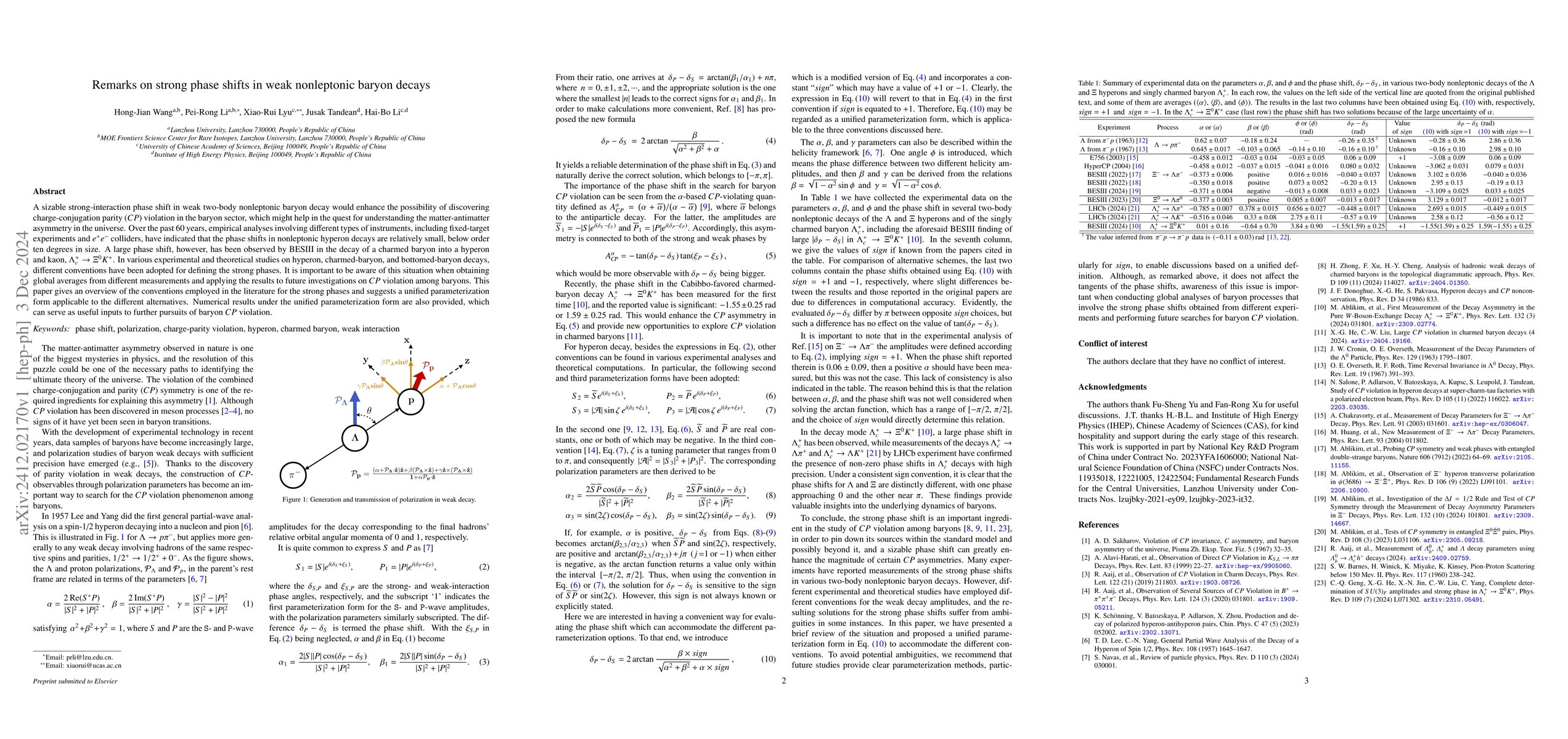 Thumbnail for Remarks on strong phase shifts in weak nonleptonic baryon decays