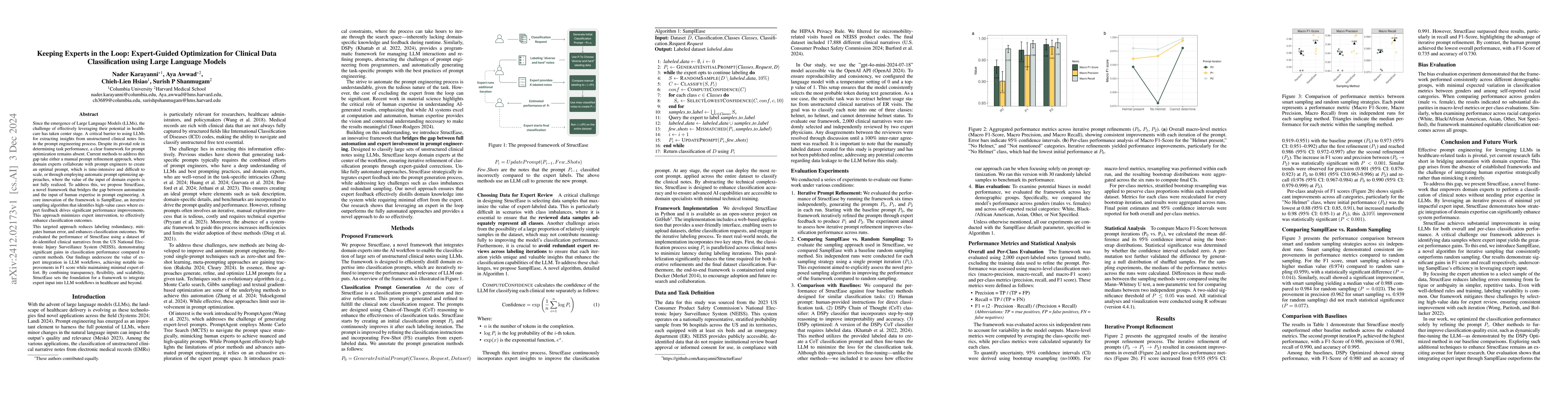 Thumbnail for Keeping Experts in the Loop: Expert-Guided Optimization for Clinical
  Data Classification using Large Language Models