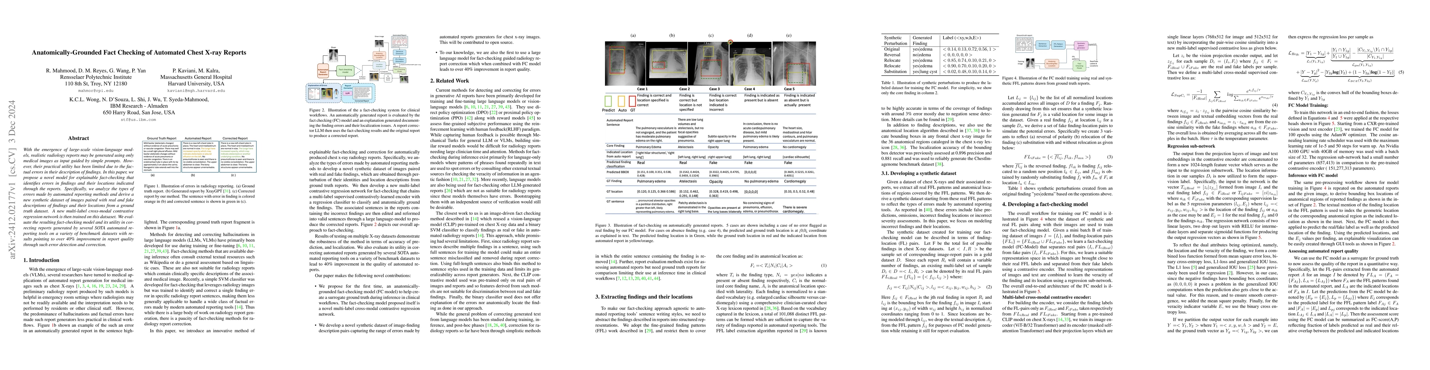 Thumbnail for Anatomically-Grounded Fact Checking of Automated Chest X-ray Reports