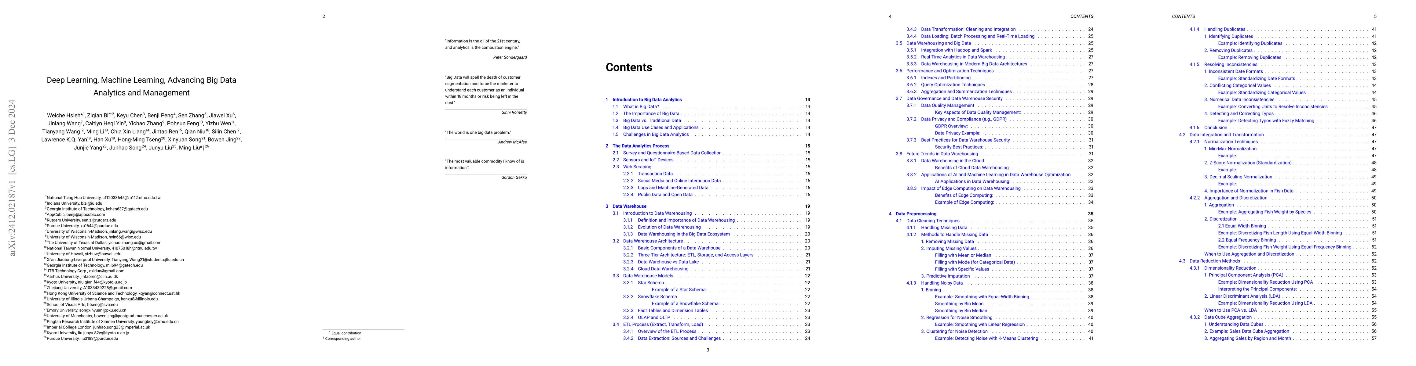 Thumbnail for Deep Learning, Machine Learning, Advancing Big Data Analytics and
  Management