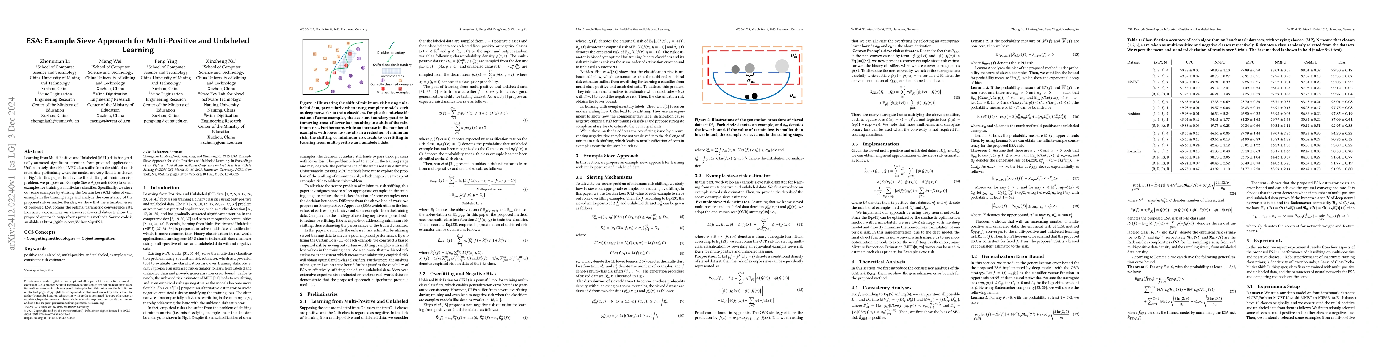 Thumbnail for ESA: Example Sieve Approach for Multi-Positive and Unlabeled Learning