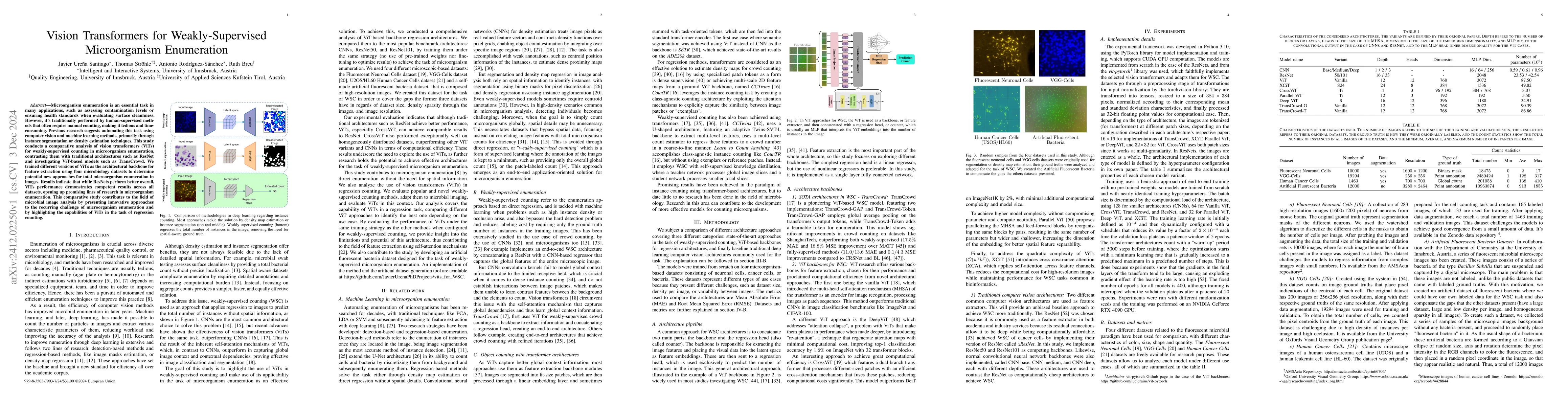 Thumbnail for Vision Transformers for Weakly-Supervised Microorganism Enumeration