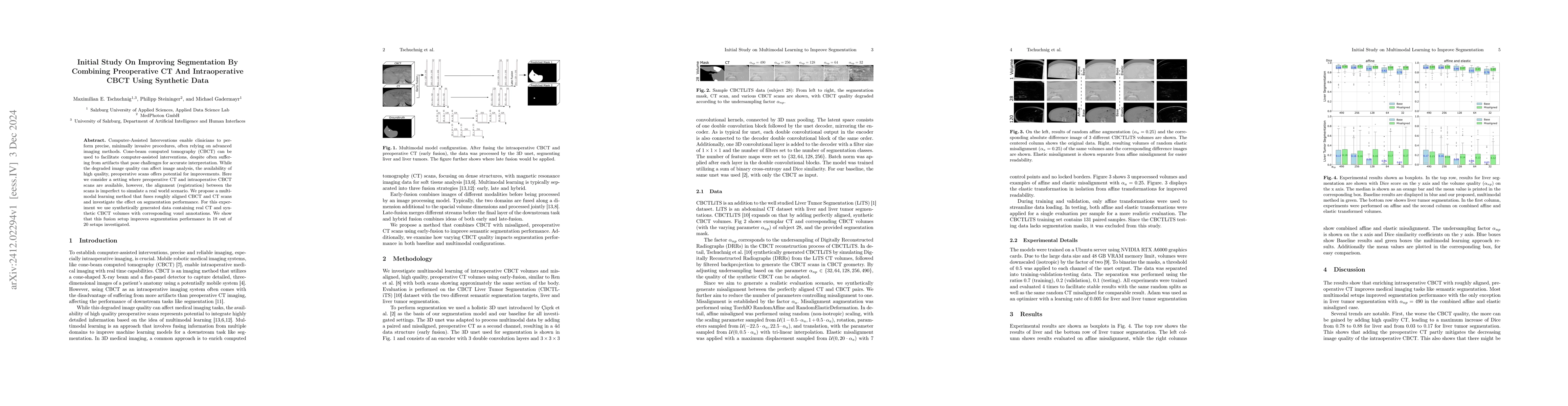 Thumbnail for Initial Study On Improving Segmentation By Combining Preoperative CT And
  Intraoperative CBCT Using Synthetic Data