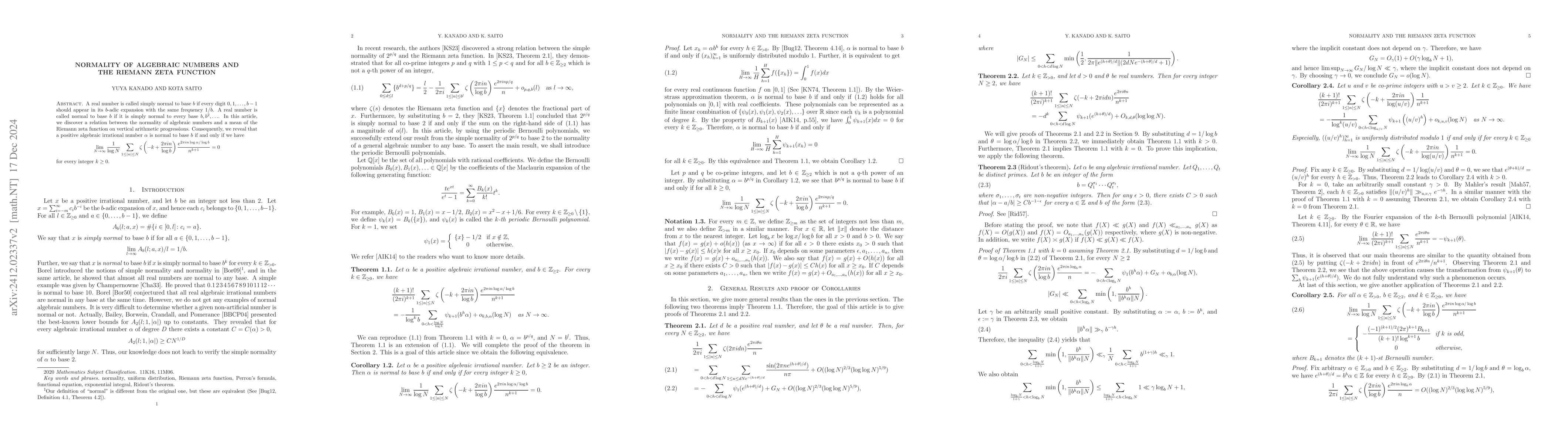 Thumbnail for Normality of algebraic numbers and the Riemann zeta function