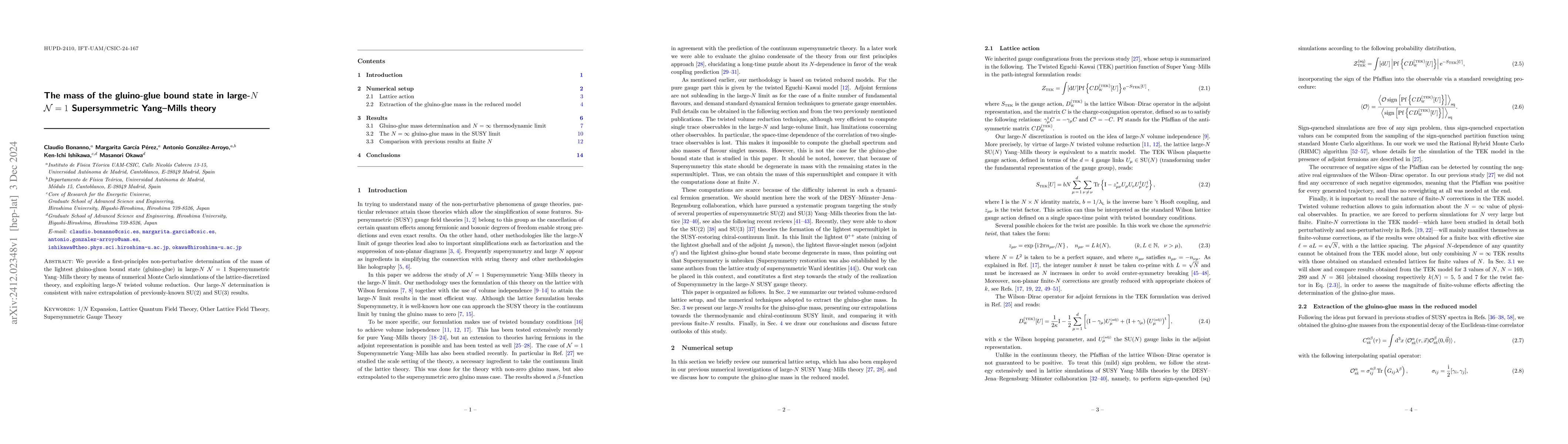 Thumbnail for The mass of the gluino-glue bound state in large-$N$ $\mathcal{N}=1$
  Supersymmetric Yang-Mills theory