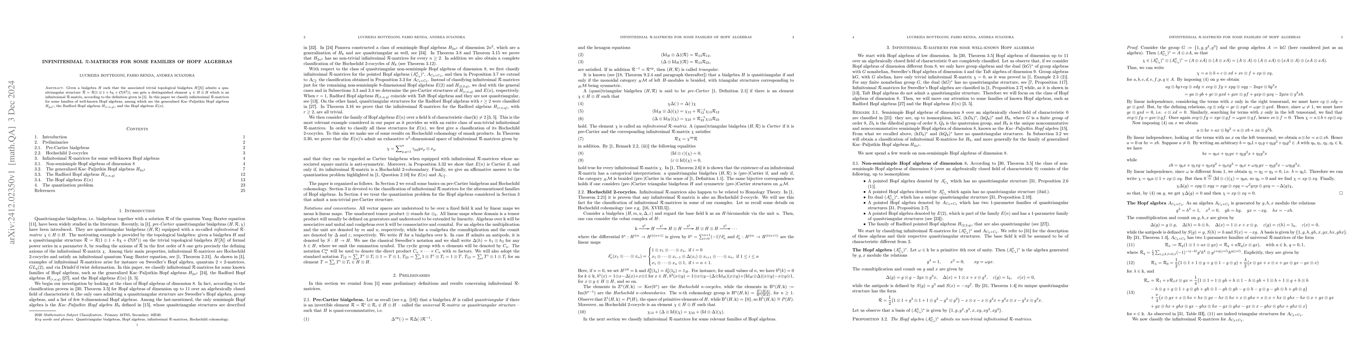 Thumbnail for Infinitesimal $\mathcal{R}$-matrices for some families of Hopf algebras