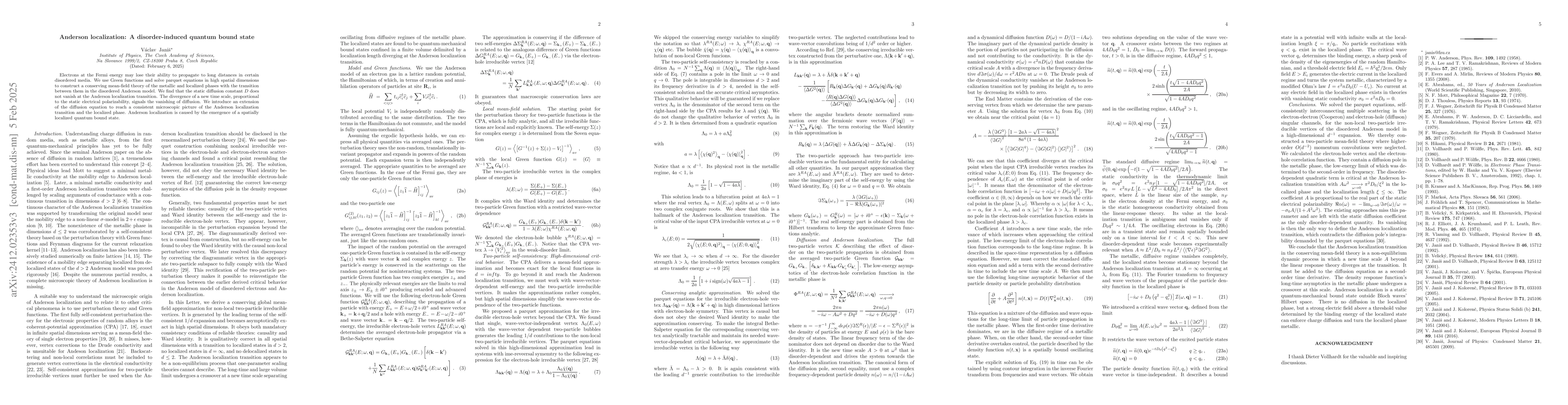 Thumbnail for Anderson localization: A disorder-induced quantum bound state