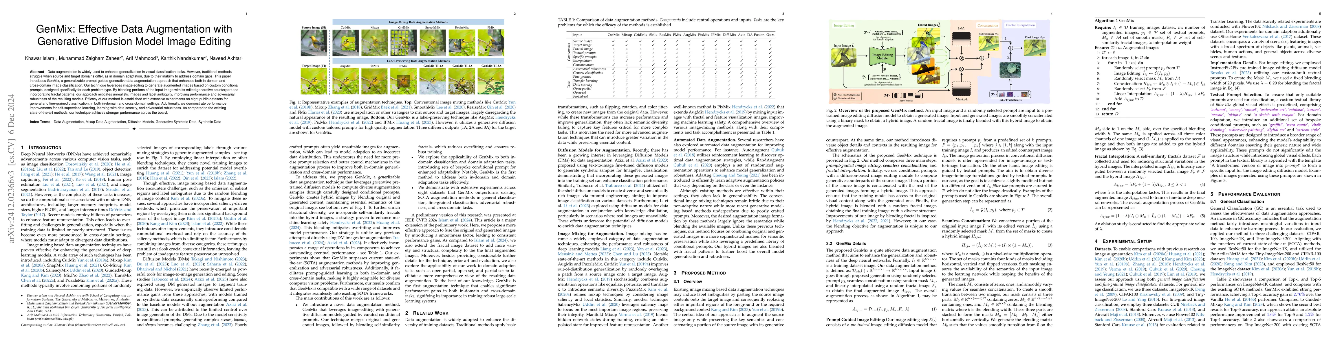 Thumbnail for GenMix: Effective Data Augmentation with Generative Diffusion Model
  Image Editing