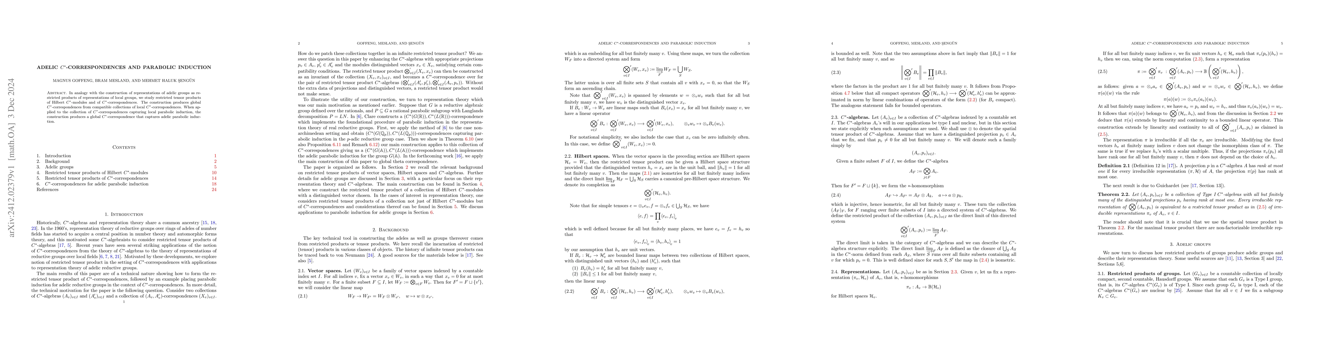 Thumbnail for Adelic C*-correspondences and parabolic induction