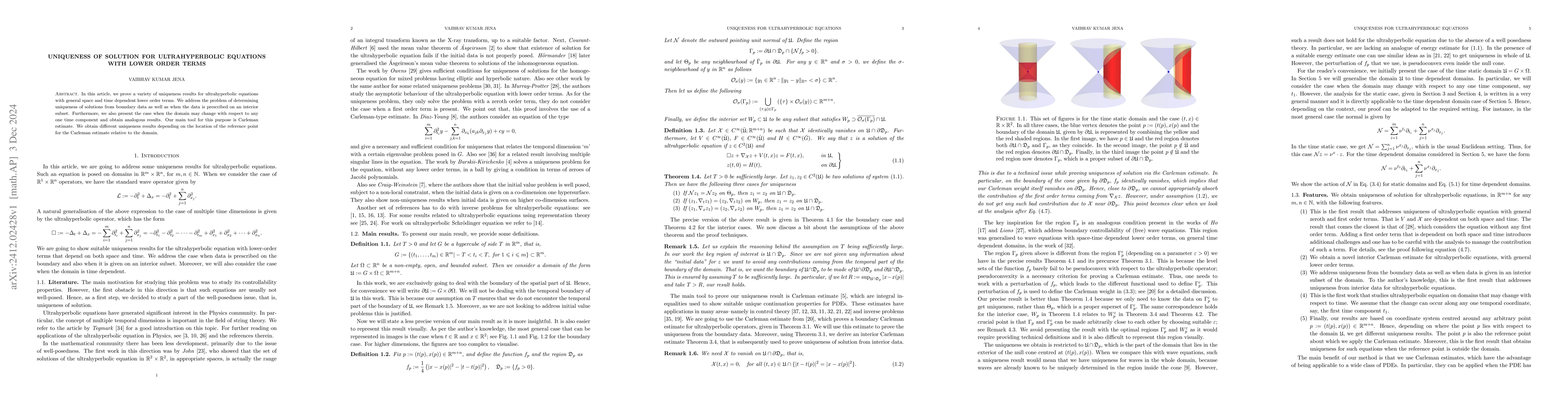 Thumbnail for Uniqueness of solution for ultrahyperbolic equations with lower order
  terms