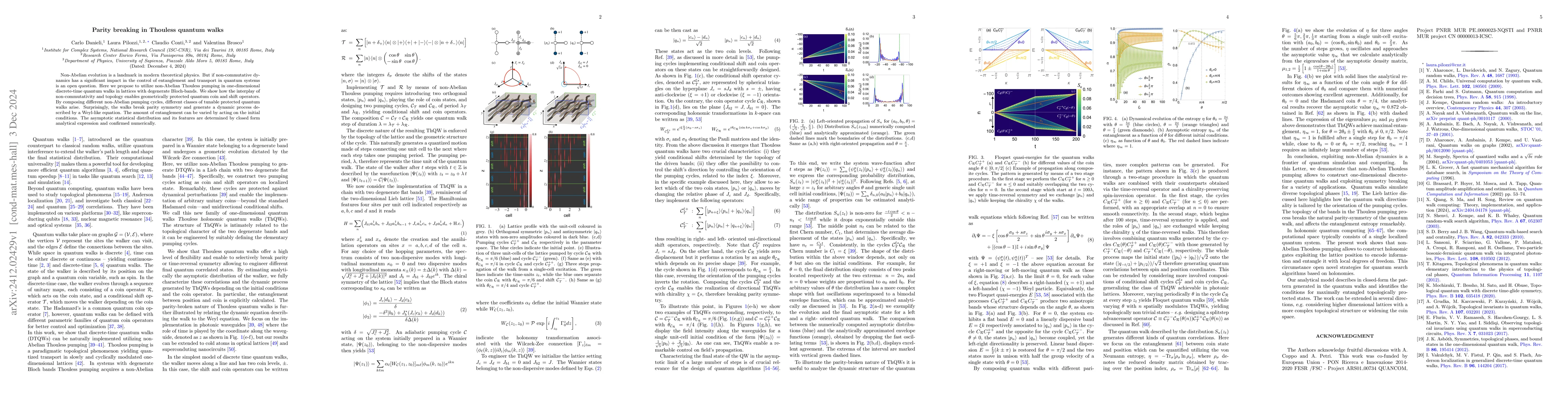 Thumbnail for Parity breaking in Thouless quantum walks