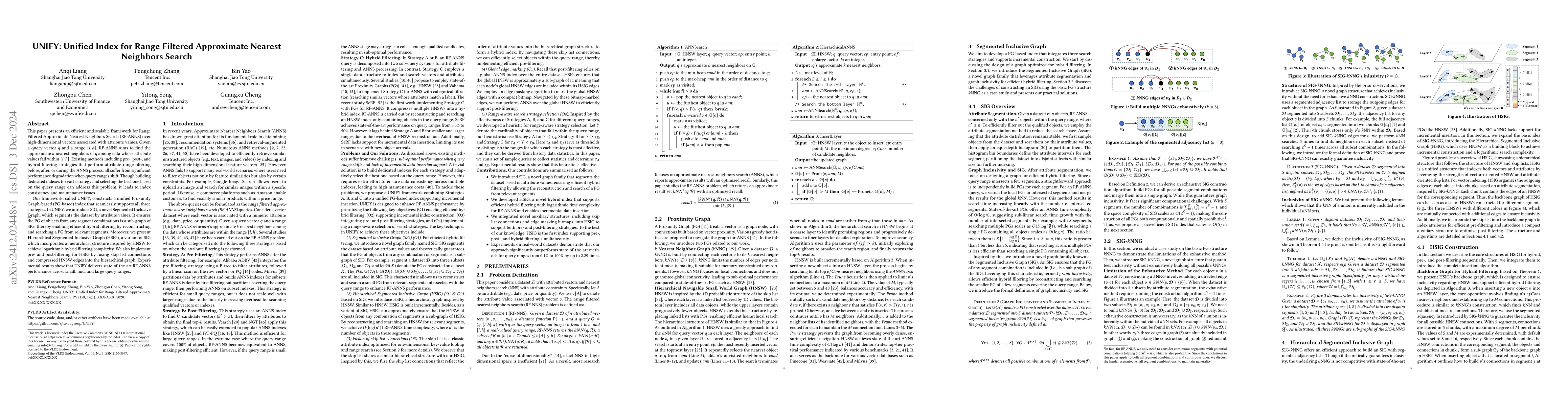 Thumbnail for UNIFY: Unified Index for Range Filtered Approximate Nearest Neighbors
  Search