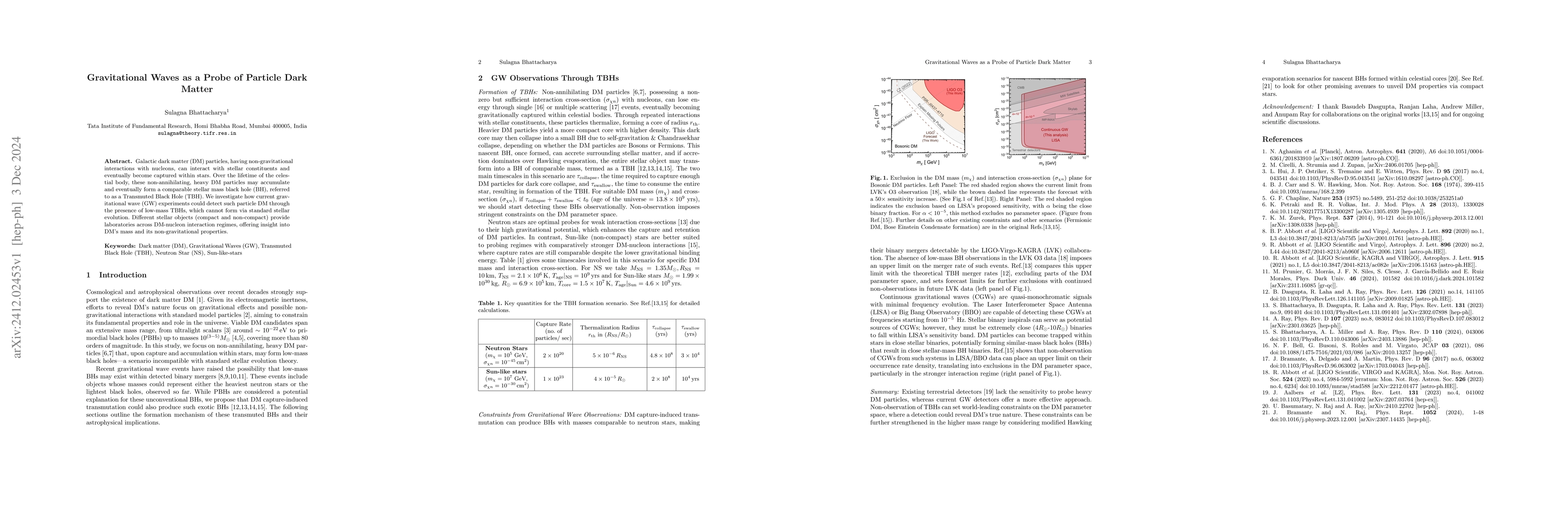 Thumbnail for Gravitational Waves as a Probe of Particle Dark Matter